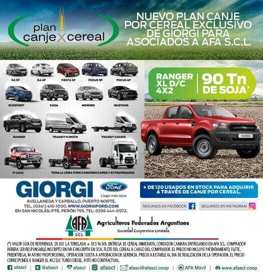 AFA HUMBOLDT OFRECE PLAN CANJE POR CEREAL