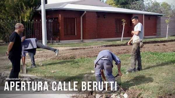 Barrio Este apertura calle Berutti, gracias a la colaboración del dueño del lote dijo Franconi