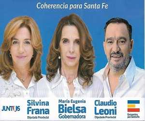 Martes 16 Estara de visita en Esperanza por la tarde Maria Eugenia Bielsa - Frana y Leoni estarian también