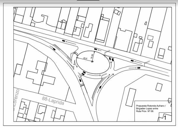 Franconi: “Los trabajos muestran esta enorme vocación por seguir haciendo” Rotondas de ruta 6 y 70.