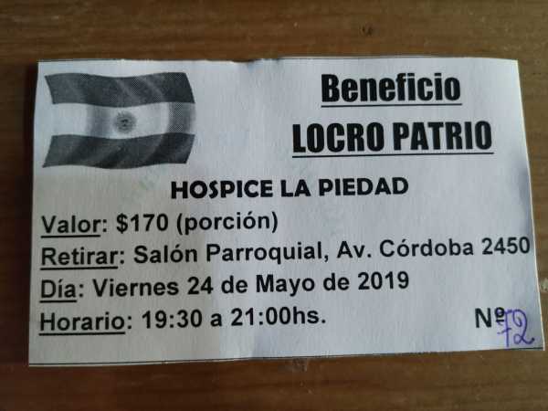 Hospice La Piedad para el viernes 24 ofrece locro para la venta a beneficio de la institución
