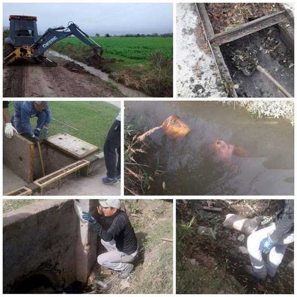 Franconi : La limpieza de canales y desagues es permanente en la ciudad