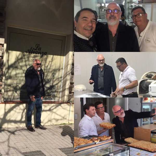 Osvaldo Gross el gran pastelero visitó a la flia Capeletto 