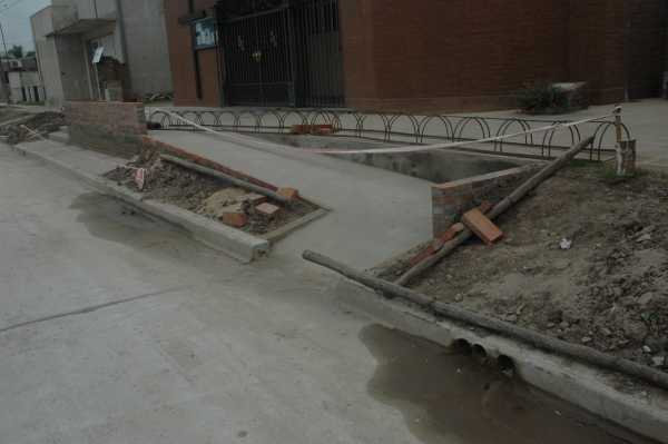 Se realiza obra frente a Capilla San Cayetano 