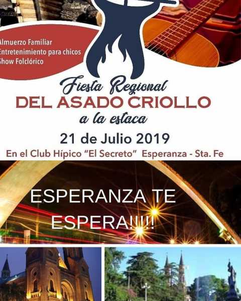 GRAN ALMUERZO CRIOLLO, de la mano de Los Cuatro Ases y 30 duplas de asadores a la estaca.Espectáculos varios organiza UCOES