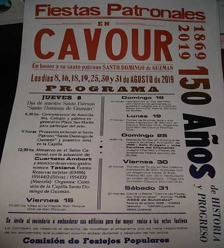 150 AÑOS de Cavour en el mes de Agosto celebran Fiestas patronales