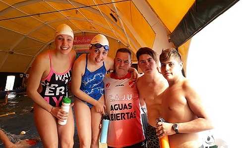 3era fecha de natación al límite el equipo de la pileta del CAJU con 8 nadadores dijo presente en San Francisco