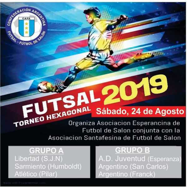 Sabado 24 Agosto Nuevo Torneo Hexagonal de Fútbol de Salón, en San Jerónimo Norte.