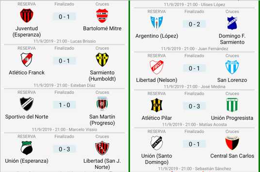 Se disputaron los partidos de idas 3era Div Liga Esperancina de Fútbol