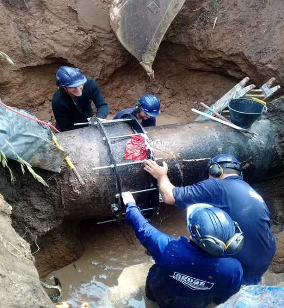 Reparación del Acueducto Esperanza-Rafaela (cañería de 600 mm).
