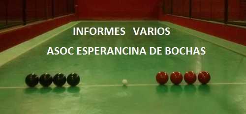Se disputo una nueva fecha del calendario de la Asociación Esperancina de bochas, organizado por el club B° Rivera