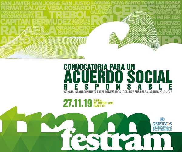   FESTRAM convoca a los intendentes electos a construir un pacto social, miércoles 27 de Noviembre en la sede de FESTRAM Santa Fe