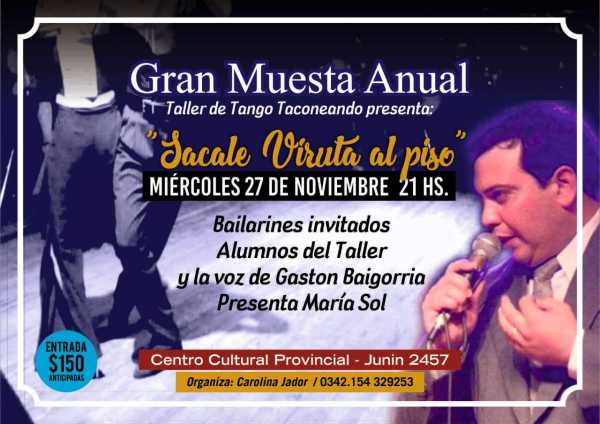 Gastón Baigorria miercoles 27 en Centro Cultural de Sta Fe  21 horas