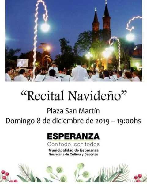 Recital  Navideño en Plaza San Martín 8 de Diciembre hora 19,00