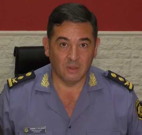 Jefe de la Unidad Regional XI de Las Colonias, Daniel Filchel,se presentó en conferencia de prensa.