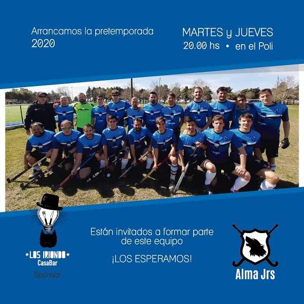 Arrancan con la Pre Temporada 2020 en Alma Jrs con Hochey caballeros