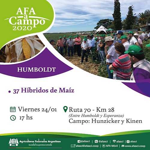 AFA HUMBOLDT invita AFA CAMPO 2020 viernes 24 de Enero