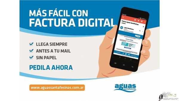 Aguas Santafesinas informa que el jueves 13 de febrero se producirá el vencimiento de las facturas de servicios de usuarios no medidos (1er. bimestre 2020)