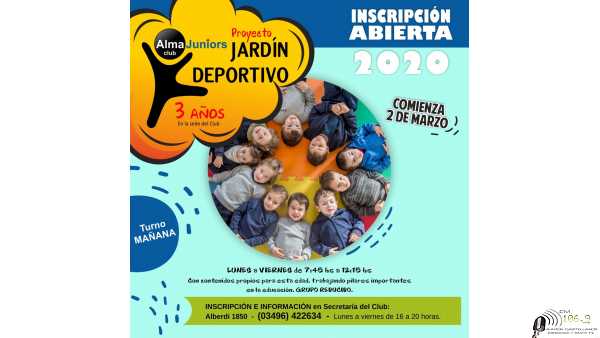 Inscripciones abiertas para el Jardín Deportivo de Alma Juniors