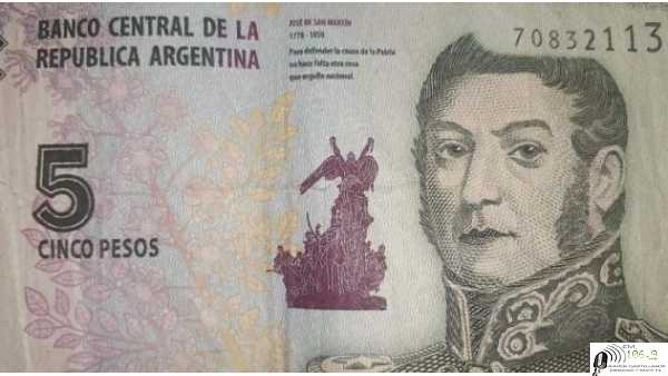 Quedan pocos dias para el plazo de validez de billetes de 5 pesos hasta el sábado 29 de febrero