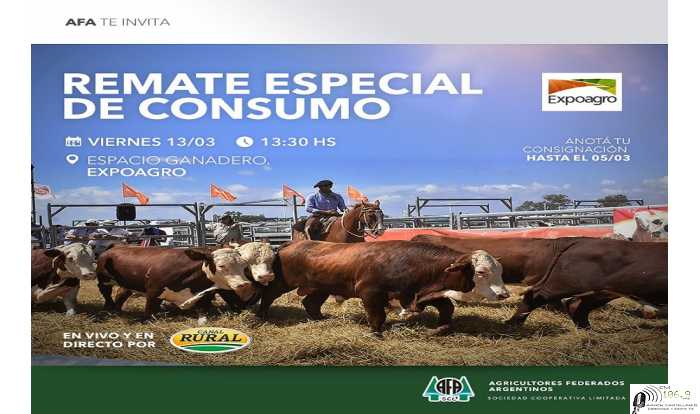 AFA ofrece gran remate animales de Consumo en EXPO AGRO