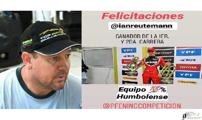 Dos que marcan presencia en automovilismo Nacional, mecanica y piloto Claudio Pfening y Ian Reutemann