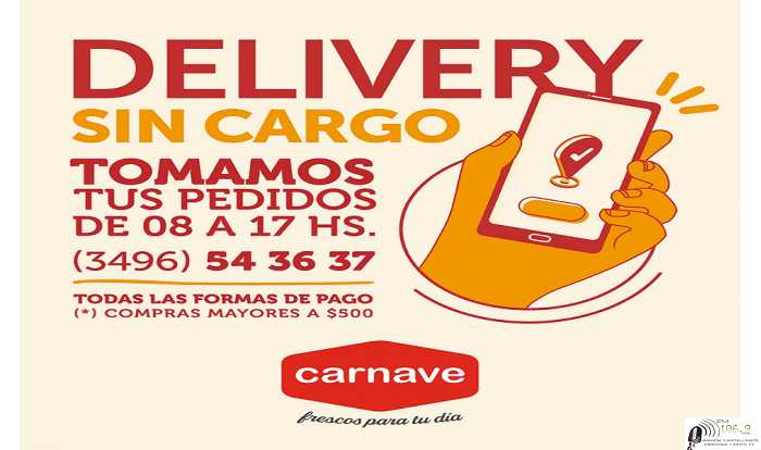 Carnave realiza delivery para facilitar las compras 