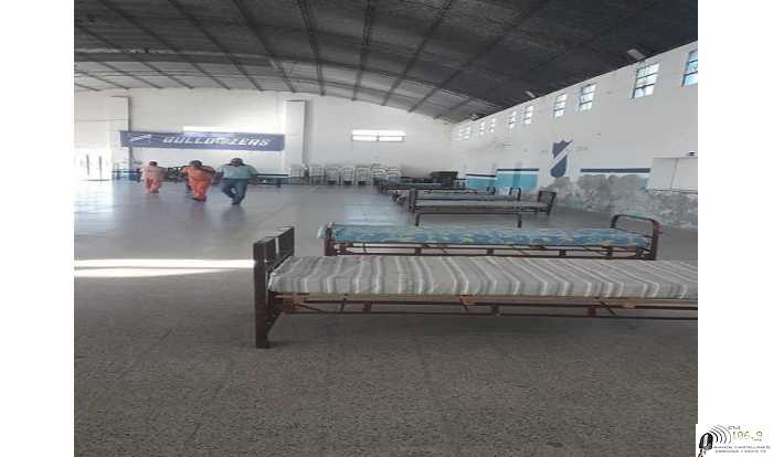 Localidad de Sarmiento prepara las instalaciones del Club DFS para cualquier eventualidad.