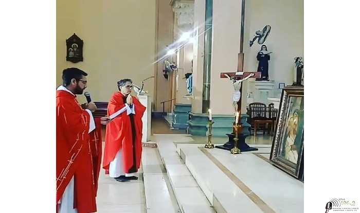 En la Basilica de la Natividad sigue el desarrollo de semana santa sin ferigreses, se transmite por Radio y cable video (ver fotos)