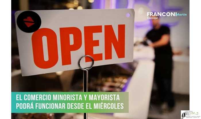 Desde el míercoles negocios mayoristas y minoristas con algunas restricciones podrán empezar a trabajar