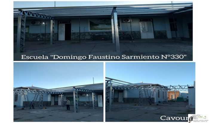 Escuela D.F.Sarmiento N° 330 de Cavour estan realizando obras 