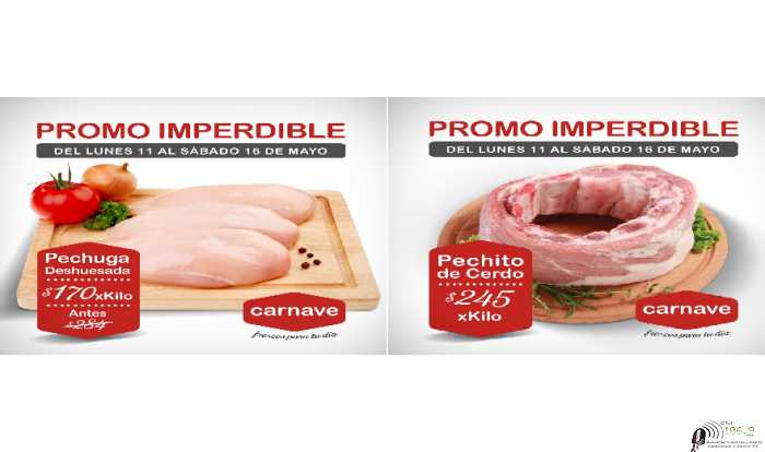 CARNAVE informa Ofertas semanal del 11 al 16 de Mayo