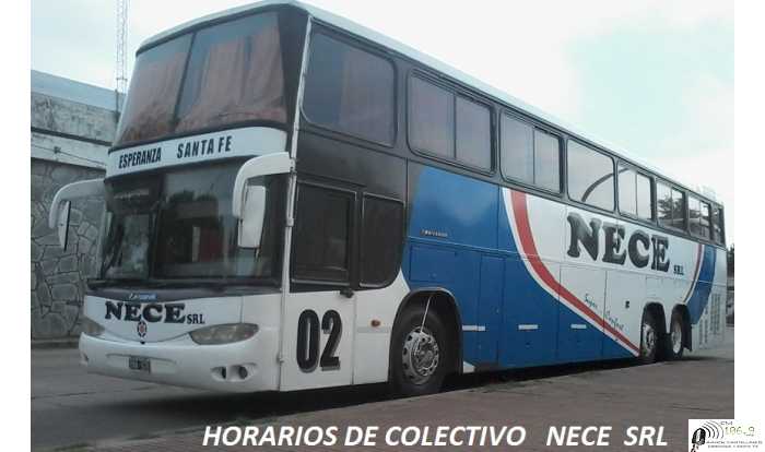 Empresa NECE dieron a conocer nuevos horarios de Colectivos Esperanza y Sta Fe