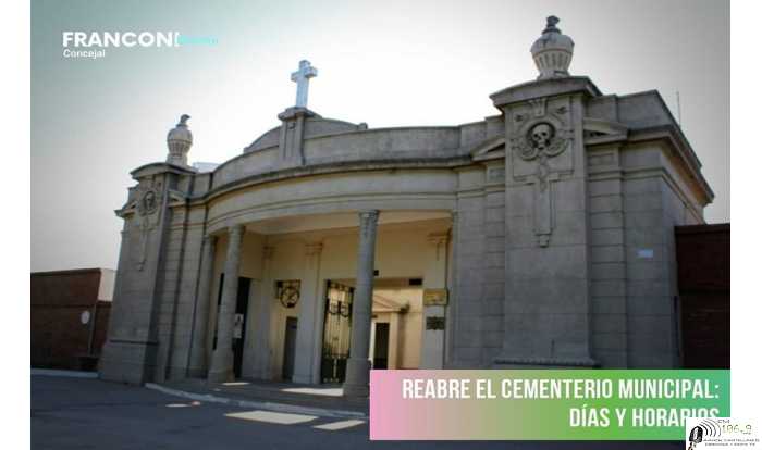 Desde este martes 26 de mayo y en el horario de 9:00 a 17:00 hs el cementerio municipal reabrirá sus puertas.