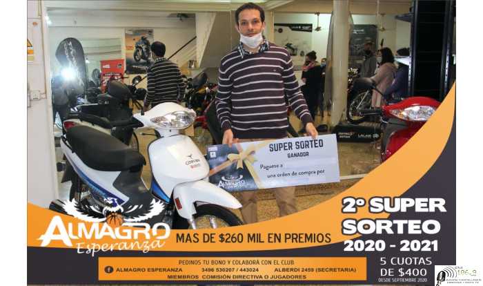 Almagro entregó premios y trabaja en el 2º Súper Sorteo