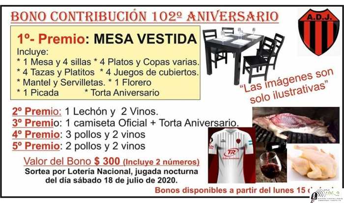 Asoc Dep Juventud Bono Contribución su 102° aniversario. y continua con obras ver aqui 13 fotos