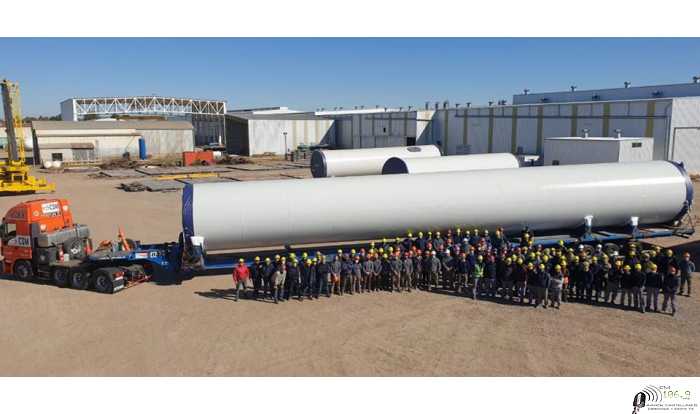 Hernán Simonutti saluda al equipo HAIZEA - SICA salió el 1° tramo de torres para los EEUU