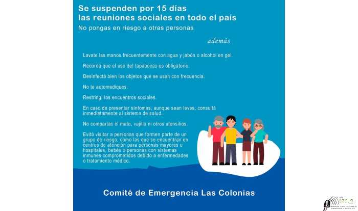 Santa Fe adhirió al decreto 641: se confirma la suspensión de reuniones familiares. 