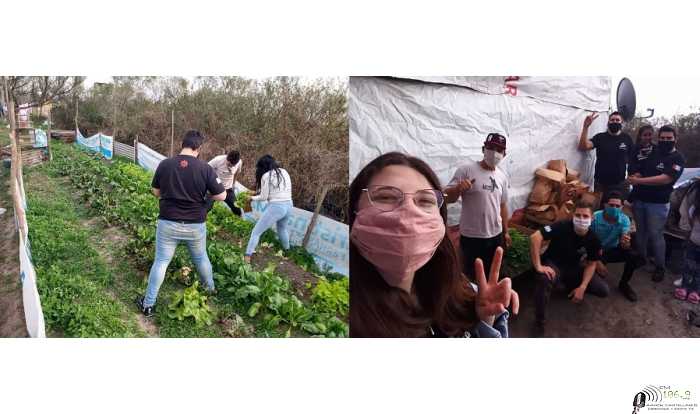 1° Cosecha de verduras en barrio Tiro Federal organizada y concretada por la Juventud Peronista de Esperanza con vecinos