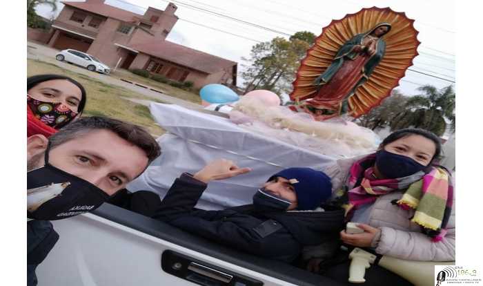 La Virgen  estará una semana en la Parroquia Sgdo. Corazón de Barrio Norte la trasladaron desde la Basilica