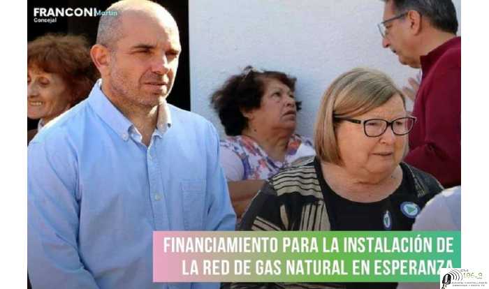 Franconi Martin  Acompañamos al Gobierno de Esperanza a través de Sapem, que firmó un convenio con el Banco Hipotecario para el acceso al financiamiento para la instalación de la red de gas natural en nuestra ciudad