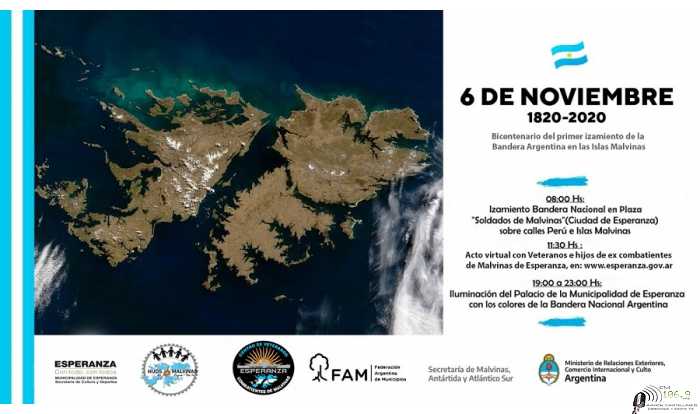 Municipalidad de Esperanza recuerda importante acontecimiento del izamiento, bandera Argentina en Islas Malvinas