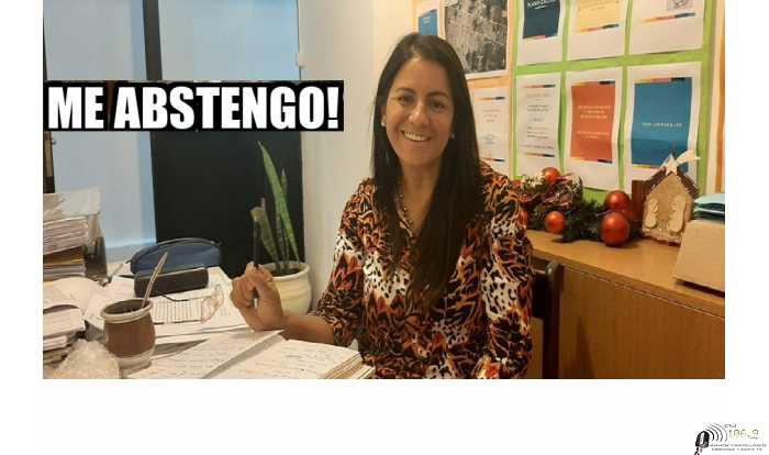 Andrea Martinez al no dejarle presentar su proyecto se abtuvo de votar y el Concejo tuvo sus planteos. 