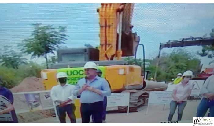 Esperanza salió en Cadena Nacional con el Presidente Fernandez por obra de Cloacas