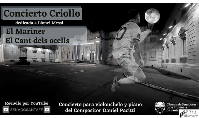Histórica transmisión del Senado del concierto para violonchelo y piano del esperancino Pacitti