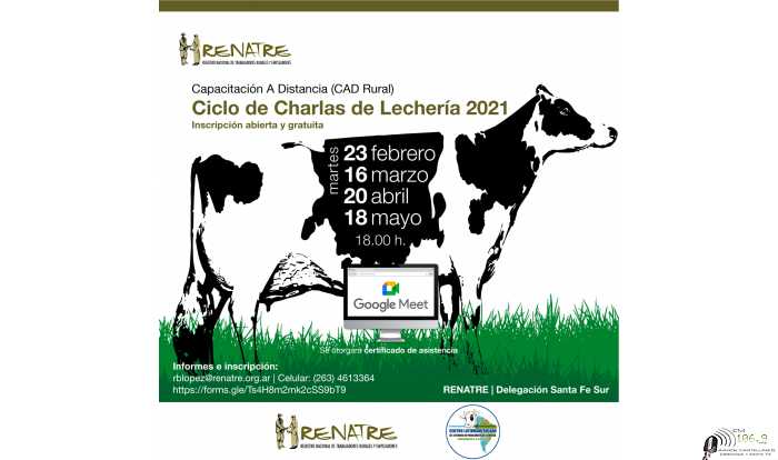 En Santa Fe dictarán el ciclo Charlas de Lechería “Entendiendo a la Vaca Lechera” para trabajadores y empleadores rurales