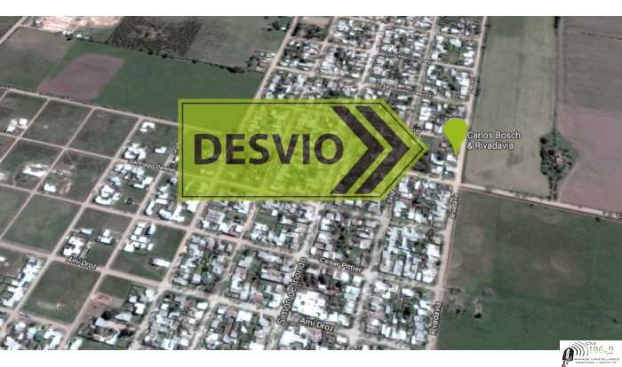 Trabajos en calle Rivadavia,obras red cloacal, se solicita extremar la atención y el cuidado.