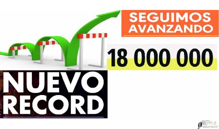 Este jueves 4 de Febrero seguimos batiendo récord llegamos a 18.000.000 millones de visitas