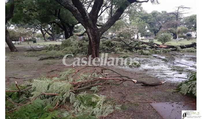 Rafaela vivio una fuerte tormenta en la madrugada