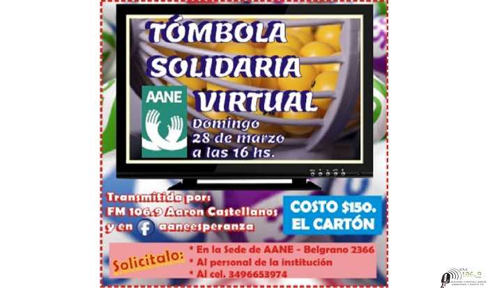 AANE realiza un sorteo virtual este domingo 28 a la hora 16